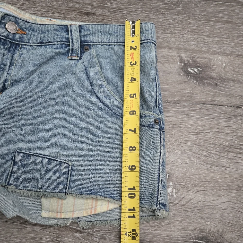 Y2K No Boundaries Denim Blue Low Rise Micro Short Shorts Size 15 Juniors